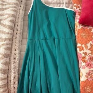 Target One Shoulder Teal Dress